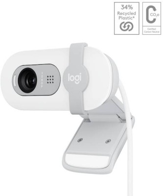Logitech Brio 100, 1080p@30fps, sekretessskydd, USB - Off-White