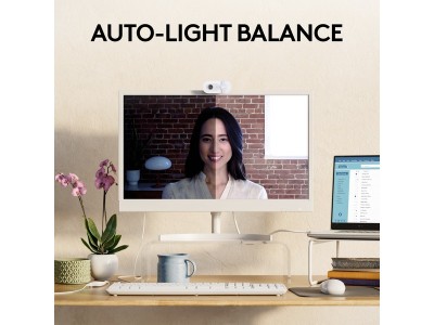Logitech Brio 100, 1080p@30fps, sekretessskydd, USB - Off-White#3