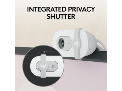 Logitech Brio 100, 1080p@30fps, sekretessskydd, USB - Off-White#4