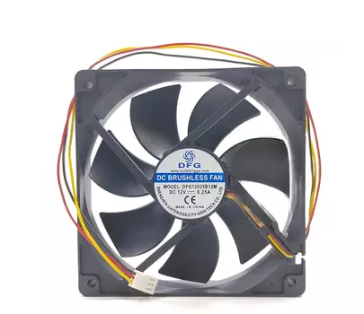 Kylning D120 fläkt 25mm DFG 87CFM/148m³/h 39dB 2500rpm svart 3-pin 4W