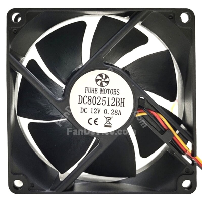 Kylning D80 fläkt 80*80*25 12V 0,28A 3,4W 4-pol PWM i hållare men går att ta ut