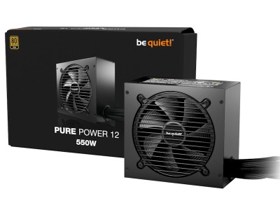 be quiet! Pure Power 12 550W, ATX, 120 mm fläkt, 80PLUS Gold