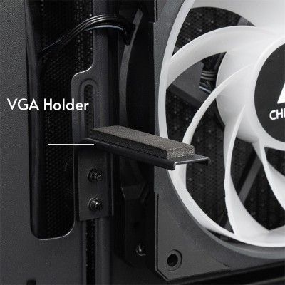 Chieftec Vista GT-01B-OP, ATX, dubbel fönstersida, 3x120 mm ARGB-fläktar - Svart#10