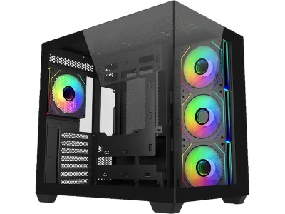 Cooler Master Elite 681, TG, 4x120mm ARGB-fläktar, ATX - Svart#1