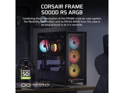 Corsair FRAME 5000D RS ARGB, Tempered Glass, E-ATX - Svart#3