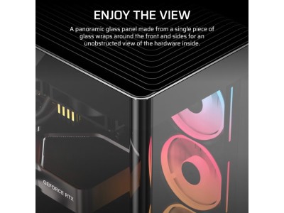 Corsair FRAME 4500X LX-R RGB LINK Panoramic Glass, TG, ATX - Svart#3