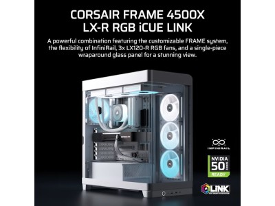Corsair FRAME 4500X LX-R RGB LINK Panoramic Glass, TG, ATX - Vit#2