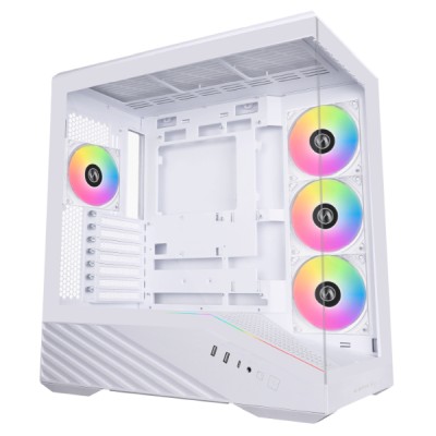 Lian Li Vector V100, ATX, TG, 4x120mm RGB PWM fläktar - Vit