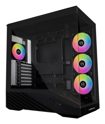 Lian Li Vector V100, ATX, TG, 4x120mm RGB PWM fläktar - Svart