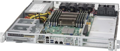 Supermicro CSE-515-R407 EATX/WIO 2SFF RPS 429mm portar-fram rails 1U