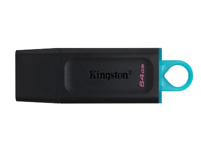 64 GB USB-A Kingston DataTraveler Exodia, USB 3.2 - Svart/Cyan