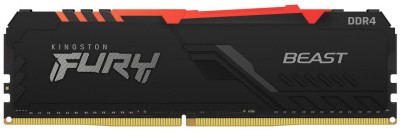 8 GB DDR4-3600 Kingston FURY Beast RGB CL17 - Svart