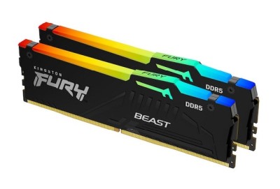32 GB (2x16GB) DDR5-5200 Kingston FURY Beast Black RGB CL36, AMD EXPO - Svart#1