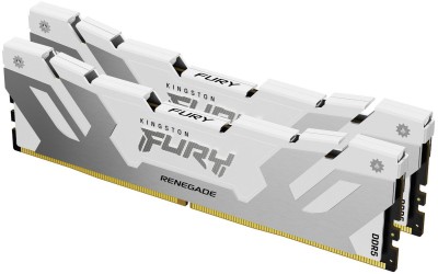 32 GB DDR5-7600 Kingston FURY Renegade White CL38, XMP - Vit/Silver