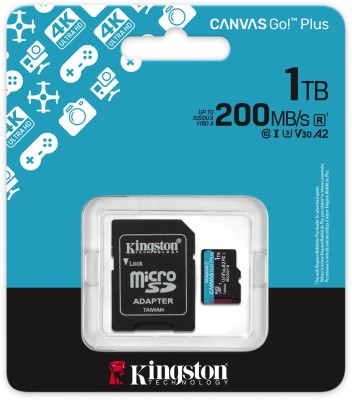 Micro Secure Digital SDXC 1 TB Kingston Canvas Go! Plus Gen4, 200/160 MB/sek, Class 10, UHS-I U3, V30, A2, inkl. SD-adapter#3
