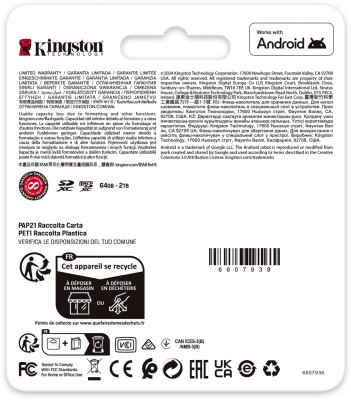 Micro Secure Digital SDXC 256 GB Kingston Canvas Go! Plus Gen4, 200/160 MB/sek, Class 10, UHS-I U3, V30, A2, inkl. SD-adapter#4