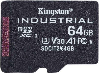 Micro Secure Digital SDXC 64 GB Kingston Industrial pSLC, 100/80 MB/sek, Class 10, UHS-I U3, V30, A1