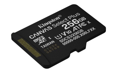 Micro Secure Digital SDXC 256 GB Kingston Canvas Select Plus Gen3, 150 MB/sek läs, Class 10, A1, UHS-I U1, inkl. SD-adapter#2