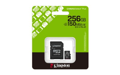 Micro Secure Digital SDXC 256 GB Kingston Canvas Select Plus Gen3, 150 MB/sek läs, Class 10, A1, UHS-I U1, inkl. SD-adapter#3