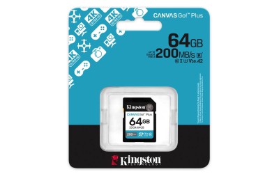 Secure Digital SDXC 64 GB Kingston Canvas Go! Plus Gen4, 200 MB/sek läs, Class 10, UHS-I U3, V30, A2#2
