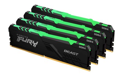 64 GB (4x16GB) DDR4-3200 Kingston FURY Beast RGB CL16 - Svart#1