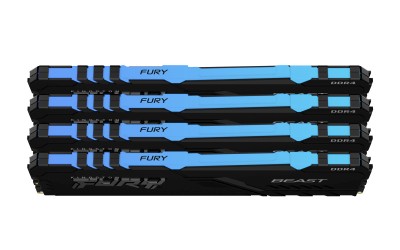 64 GB (4x16GB) DDR4-3200 Kingston FURY Beast RGB CL16 - Svart#2