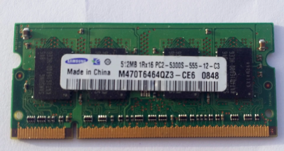 512 MB DDR2 PC5300 667MHz SO-DIMM olika märken