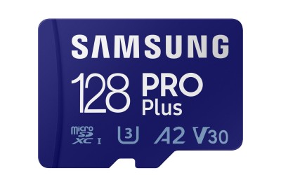 Micro Secure Digital SDXC 128 GB Samsung PRO Plus, 160/120 MB/sek, UHS-I U3 Class10 A2 V30