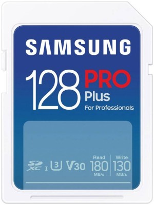 Secure Digital SDXC 128 GB Samsung PRO Plus, 180/130 MB/sek, UHS-I U3 Class10 A2 V30