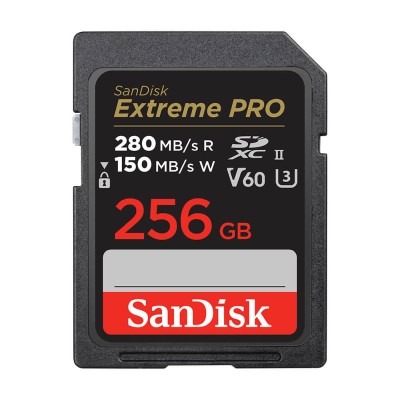 Secure Digital SDXC 256 GB SanDisk Extreme Pro, 280/100 MB/sek, Class 10, UHS-II U3, V60#1