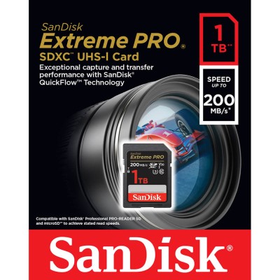 Secure Digital SDXC 1 TB SanDisk Extreme Pro, 200/140 MB/sek, Class 10, UHS-I U3, V30#2