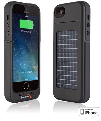 Enerplex Surfr iPhone 5/5s Solar & Battery Case, 2000 mAh, svart