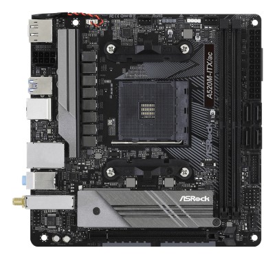 ASRock A520M-ITX/ac, AMD Socket AM4, Mini-ITX, 2xDDR4, PCI Express, 2xM.2 + SATA3 RAID, HDMI/DP, USB-C, GigaLAN, WiFi 5, Bluetooth 4.2#2