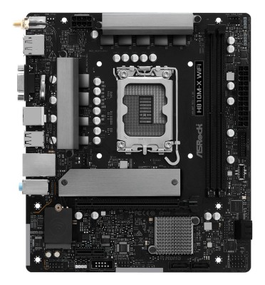 ASRock H810M-X WiFi, Intel LGA1851, MicroATX, 2xDDR5, PCI Express, M.2 + SATA3, VGA/HDMI/DP, 2.5GbE LAN, WiFi 5, Bluetooth 5.0, Polychrome RGB