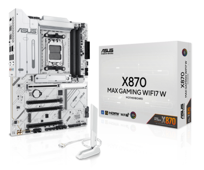 Asus X870 MAX GAMING WIFI7 W, AMD Socket AM5, ATX, 4xDDR5, 4xPCI Express, 3xM.2 + SATA3 RAID, HDMI/2xUSB4, 2.5GbE LAN, WiFi 7, Bluetooth 5.4, Aura Sync RGB#2
