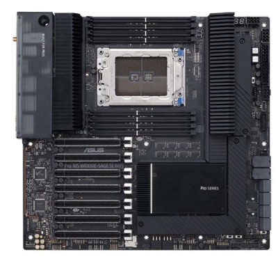 Asus PRO WS WRX80E-SAGE SE WIFI, AMD Socket sTRX4, ATX, 8xDDR4, CrossFireX, 7xPCI Express, 3xM.2 + SATA3 RAID, USB-C, 2x10Gbe LAN, WiFi 6, Bluetooth#2