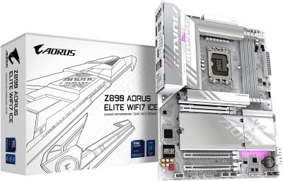 Gigabyte Z890 AORUS ELITE WIFI7 ICE, Intel LGA1851, ATX, 3xPCI Express, 4xDDR5, 4xM.2 + SATA3 RAID, DP/TB4/USB-C, 2.5GbE LAN, WiFi 7, Bluetooth 5.4, RGB Fusion