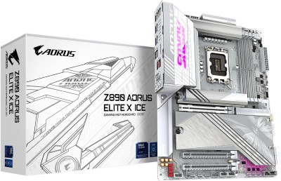 Gigabyte Z890 AORUS ELITE X ICE, Intel LGA1851, ATX, 3xPCI Express, 4xDDR5, 5xM.2 + SATA3 RAID, TB4/USB-C, 2.5GbE LAN, WiFi 7, Bluetooth 5.4, RGB Fusion