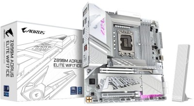 Gigabyte Z890M AORUS ELITE WIFI7 ICE, Intel LGA1851, MicroATX, 2xPCI Express, 4xDDR5, 3xM.2 + SATA3 RAID, DP/TB4/USB-C, 2.5GbE LAN, WiFi 7, Bluetooth 5.4, RGB Fusion