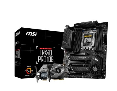 MSI TRX40 PRO 10G, AMD Socket sTRX4, TRX40, ATX, 8xDDR4, SLI+CrossFireX, 4xPCI Express, 2xM.2 + SATA3, 7.1-ljud, USB-C, 2x10Gb LAN
