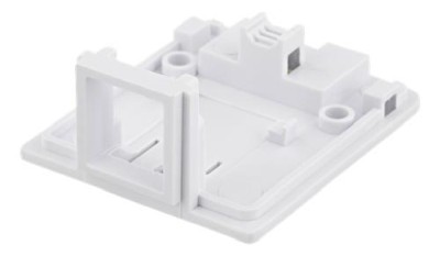 Kontaktdon vägguttag Deltaco utanpåliggande 1-port VIT#3