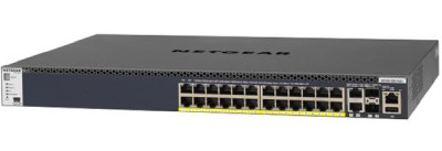 Netgear ProSafe M4300-28G-POE+,&nbsp;24-port Gigabit + 2x10Gbe + 2xSFP 10Gbe, PoE+ 1000W, rackmonterad#1