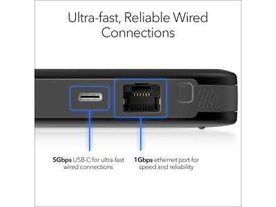 Trådlös 5G Portabel Router Netgear Nighthawk M6 5G, WiFi 6E, AXE3600, batteri, SIM-slot#2