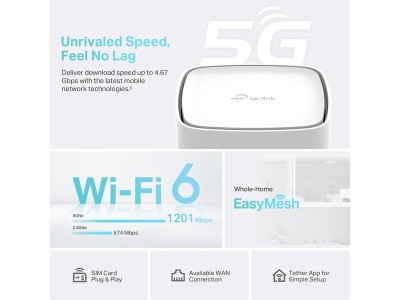 TP-Link Archer NX200 5G router AX1800, dual-band, 5G/LTE, WiFi 6#4