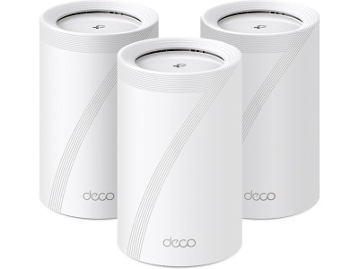 TP-Link Deco BE65 Whole Home Mesh WiFi 7 System, Tri-Band BE9300, 3-pack