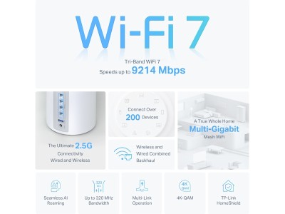 TP-Link Deco BE65 Whole Home Mesh WiFi 7 System, Tri-Band BE9300, 3-pack#3