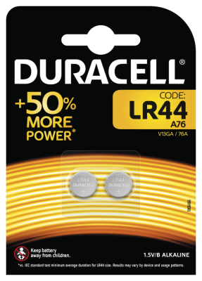 Batteri Duracell LR44, 2-pack