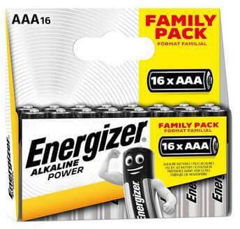 Batteri Energizer Alkaline Power AAA, 1,5V, LR03, 16-pack