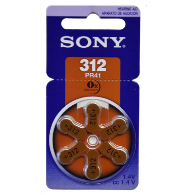 Batteri Sony ZA312/PR41/AC312/V312A/DA312 1,4V 6-pack