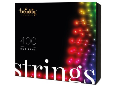 Twinkly julbelysning 400 LED RGB 32m, svart sladd, IP44, BT+Wifi, musiksensor, APP kontroll (Android + iOS)#1